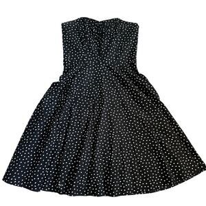 White House Black Market Strapless Polka Dot Dress, Size 6